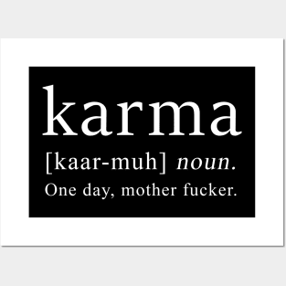 Karma Retro Meaning Posters and Art